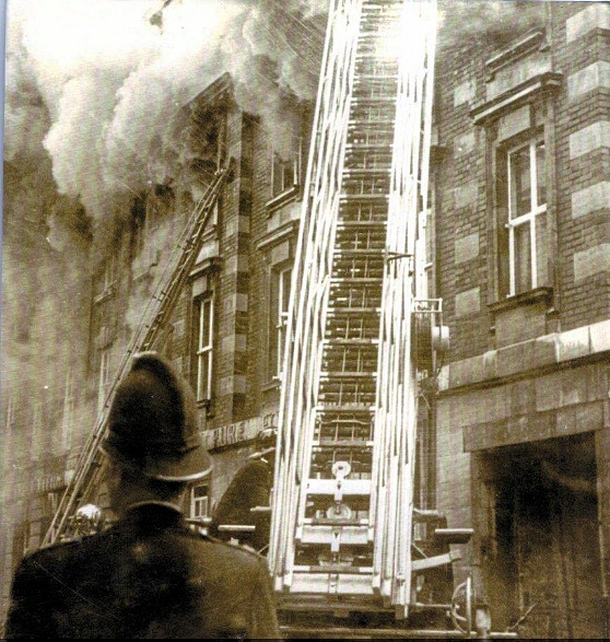 Fire at Flour Mill Swansea 1956