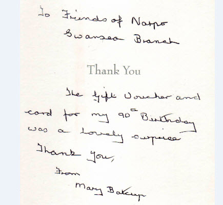 Feedback from Mary Batcup 