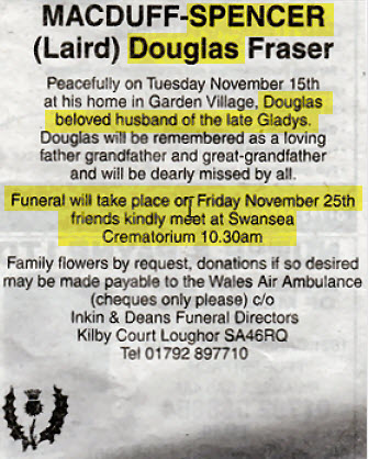 Obituaries Doug Spencer